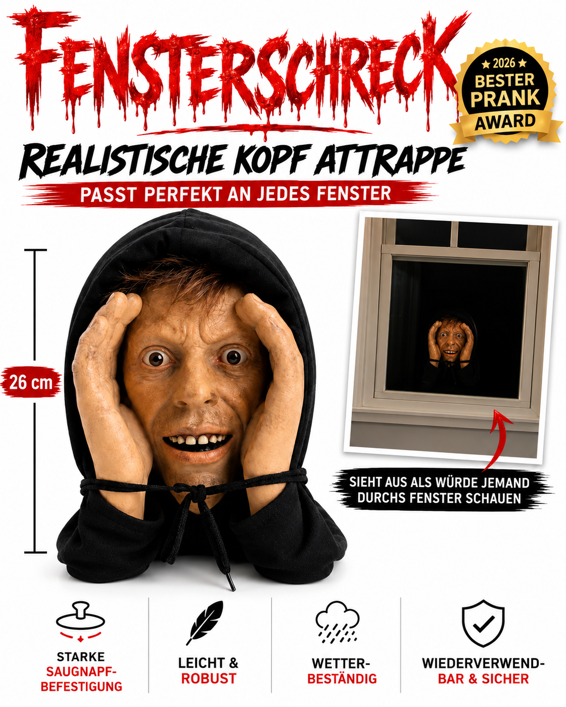 Fensterschreck "Fremder"